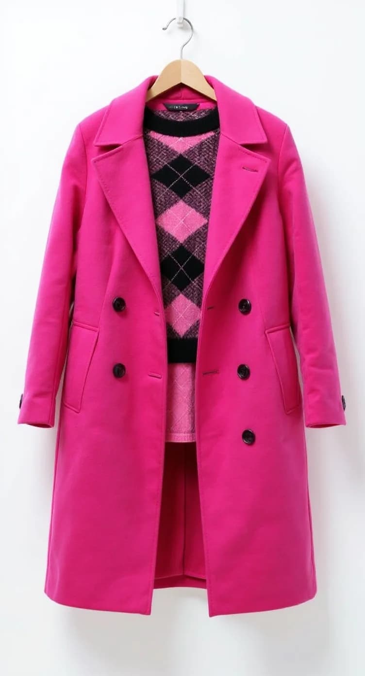 Product photo used for Italian Street Style Look in Pink – Fashion Model Outfit